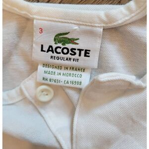Vintage polo Lacoste white unisex summer
